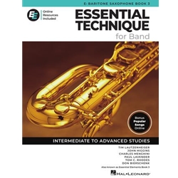 Essential Elements for Band, Book 3 (Essential Technique 2025 Edition) - Bari Sax
