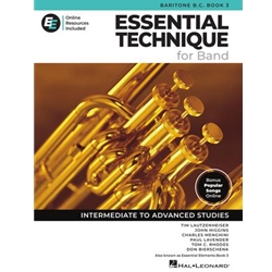 Essential Elements for Band, Book 3 (Essential Technique 2025 Edition) - Baritone B. C.