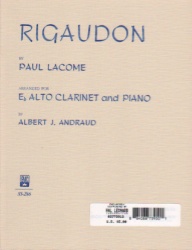 Rigaudon - Alto Clarinet and Piano