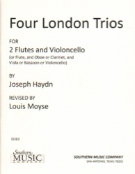 London Trios, Hob. 4 Nos. 1-4 - Two Flutes and Cello (Parts)