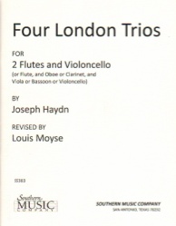 London Trios, Hob. 4 Nos. 1-4 - Two Flutes and Cello (Parts)