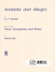 Andante and Allegro - Tenor Sax and Piano