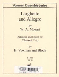 Larghetto and Allegro - Clarinet Trio