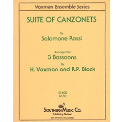 Suite of Canzonets - Bassoon Trio