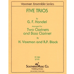 5 Trios - Clarinet Trio (2 Clarinets and Bass Clarinet)