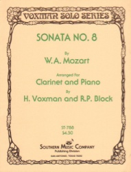 Sonata No. 8, K. 225 - Clarinet and Piano