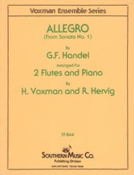 Allegro from Sonata No 1 - Flute Duet and Piano