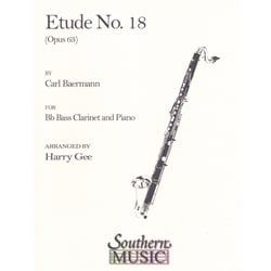 Etude No. 18, Op. 63 - Bass Clarinet and Piano