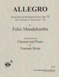 Allegro, Op. 72, No. 1 - Clarinet and Piano