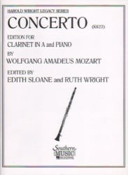 Concerto in A Major, K. 622 - Clarinet in A and Piano