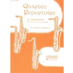 Quartet Repertoire for Saxophone (Full Score) - Sax Quartet AATB