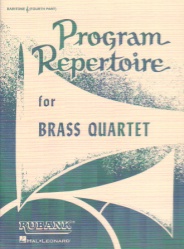 Program Repertoire for Brass Quartet - Baritone (4th Part)