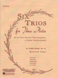6 Trios for Three Flutes (or Violins), Op. 83 - Third Flute Part