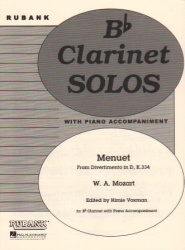 Menuet from Divertimento in D Major, K. 334 - Clarinet and Piano