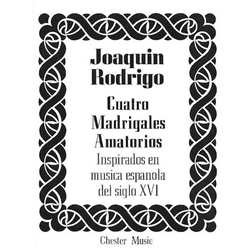 Cuatro Madrigales Amatorios (4 Madrigals) - Medium Voice and Piano