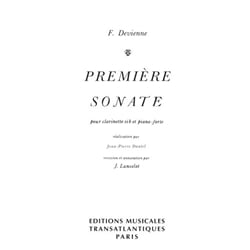 Sonata No. 1 (Premiere Sonate) - Clarinet and Piano