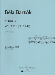 44 Duets, Volume 2 (Nos. 26-44) - Violin Duet