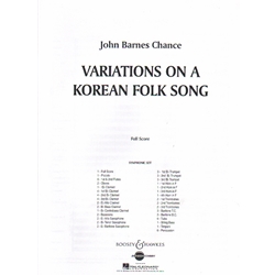Variations on a Korean Folk Song - Concert Band (Score)
