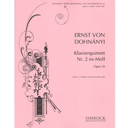 Piano Quintet No. 2 in E-flat minor, Op. 26 - Piano, 2 Violins, Viola and Cello