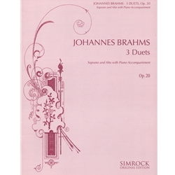 3 Duets, Op. 20 - Soprano and Alto Vocal Duet (Ger/En/Fr)