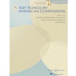 15 Art Songs by American Composers (Bk/CD) - High Voice and Piano