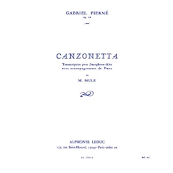 Canzonette, Op. 19 - Alto Saxophone and Piano