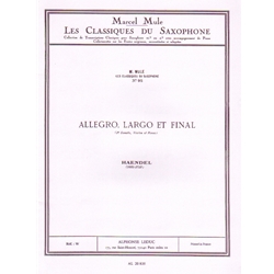 Allegro, Largo et Final - Alto Sax and Piano