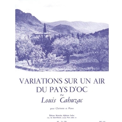 Variations Sur un Air Pays d'Oc - Clarinet and Piano