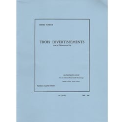 Trois Divertissements - Clarinet Quartet