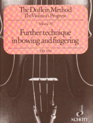 Doflein Method, Vol. 4: Further Technique in Bowing and Fingering - Violin