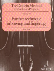 Doflein Method, Volume 4: Further Technique in Bowing and Fingering - Violin