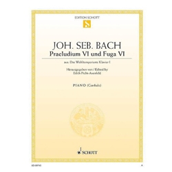 Prelude and Fugue No. 6 in D Minor
from “The Well-Tempered Clavier” Book 1, BWV 851 - Piano