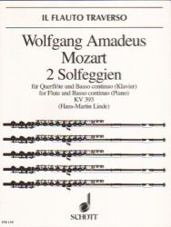 2 Solfeggien, K. 393 - Flute and Basso Continuo (or Piano)