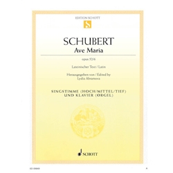 Ave Maria Op. 52, No. 6 - Voice and Piano in 3 Keys (Bb, Ab, G)