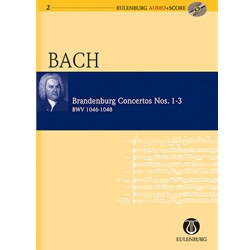 Brandenburg Concertos 1-3 BWV 1046/1047/1048 - Study Score with CD