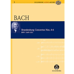 Brandenburg Concertos 4-6 BWV 1049/1050/1051- Study Score with CD