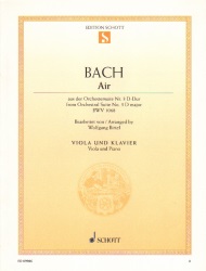 Air in D major from Orchestral Suite No. 3, BWV 1068 - Viola and Piano