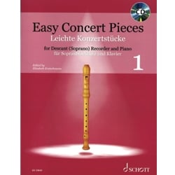 Easy Concert Pieces, Book 1 -  Soprano Recorder and Piano, with CD