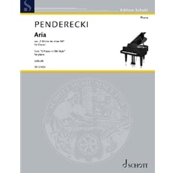 Aria from "3 Pieces in Old Style" -  Piano Solo