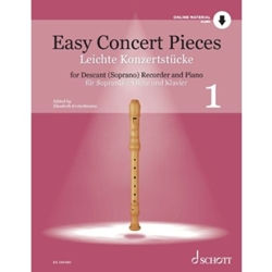 Easy Concert Pieces, Volume 1 - Descant Recorder and Piano