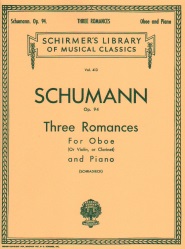 3 Romances Op. 94 - Oboe (or Violin or Clarinet in A) and Piano