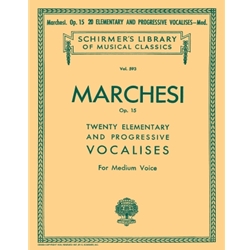 20 Elementary And Progressive Vocalises, Op 15 - Medium Voice