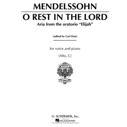 O Rest In The Lord (Key of C) - Alto Voice and PIano