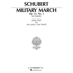 Military March, Op. 51, No. 1 - 1 Piano 4 Hands