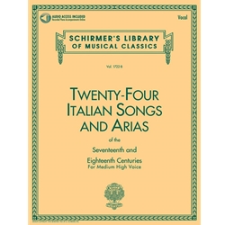24 Italian Songs and Arias (Bk/Audio Access) - Medium High Voice and Piano
