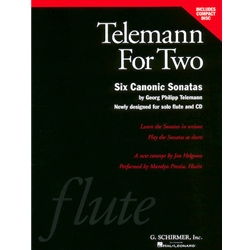 6 Canonic Sonatas: Telemann for Two (Book and CD) - Flute Duet