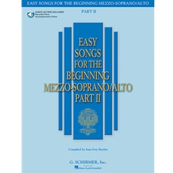 Easy Songs for the Beginning Mezzo-Soprano/Alto, Part 2 (Book with Audio Access)