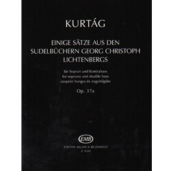 Einige Satze aus der Sudelbuchern G. Chr. Lichtenbergs, Op. 37a - Soprano Voice and String Bass