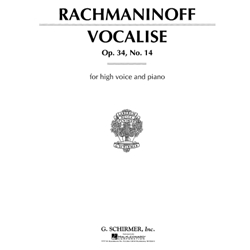 Vocalise Op. 34, No. 14 - High Voice and Piano