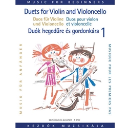 Duets for Violin and Violoncello for Beginners, Volume 1